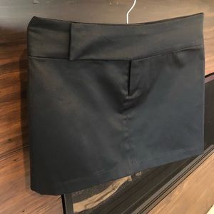 Black stretch Satin miniskirt
